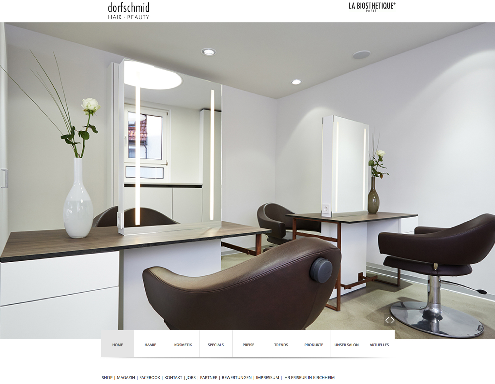 Screenshot der Website von Otto Dorfschmid