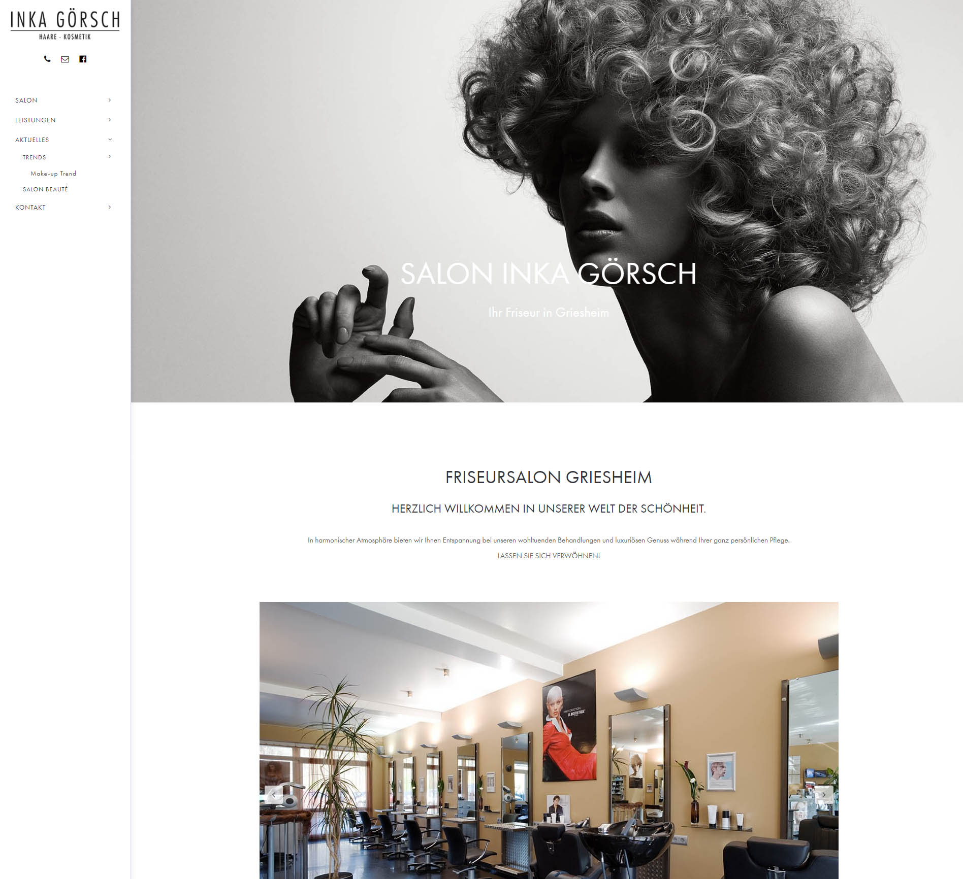 Screenshot der Website von Inka Görsch
