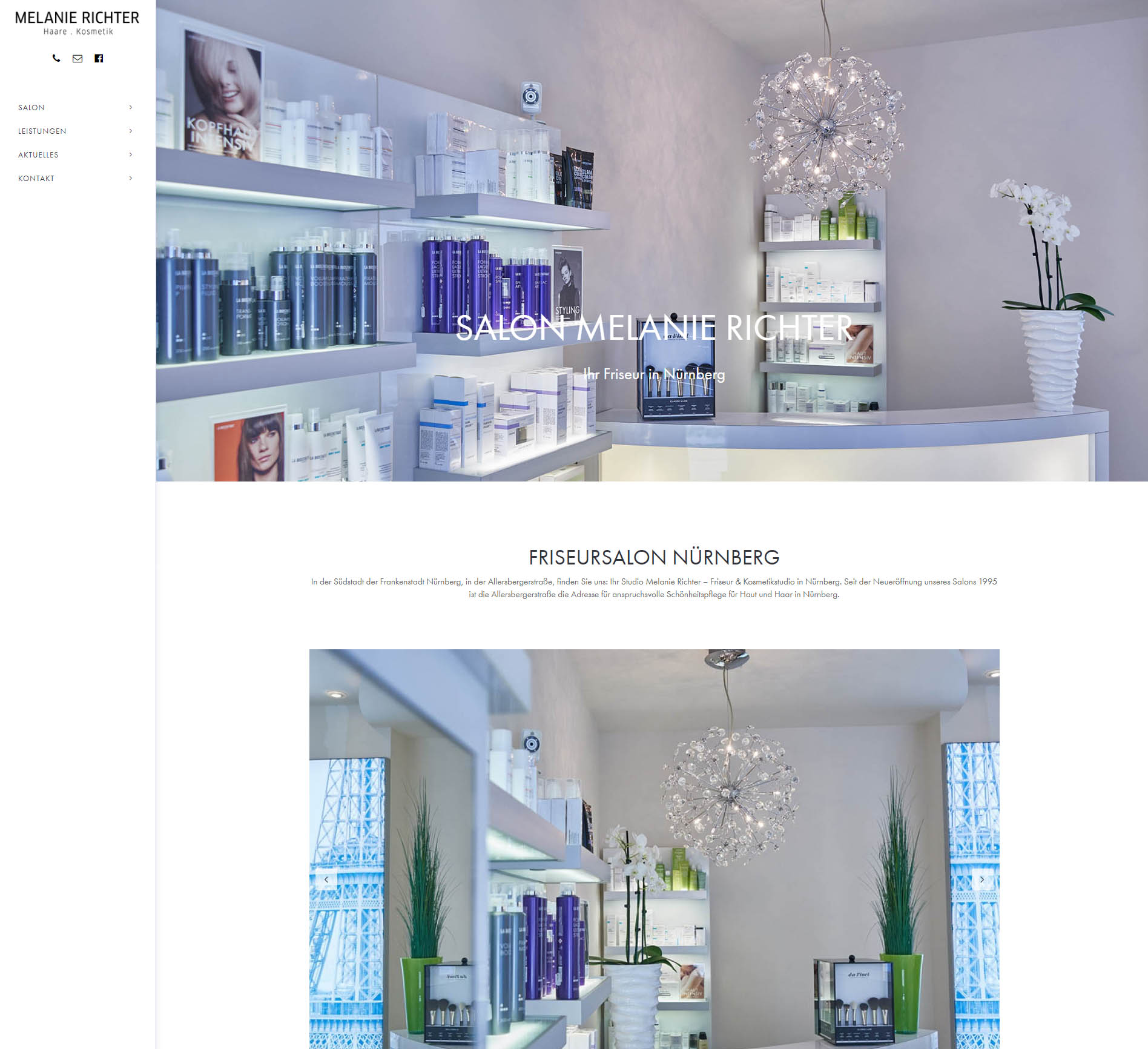 Screenshot der Website von Studio Melanie Richter