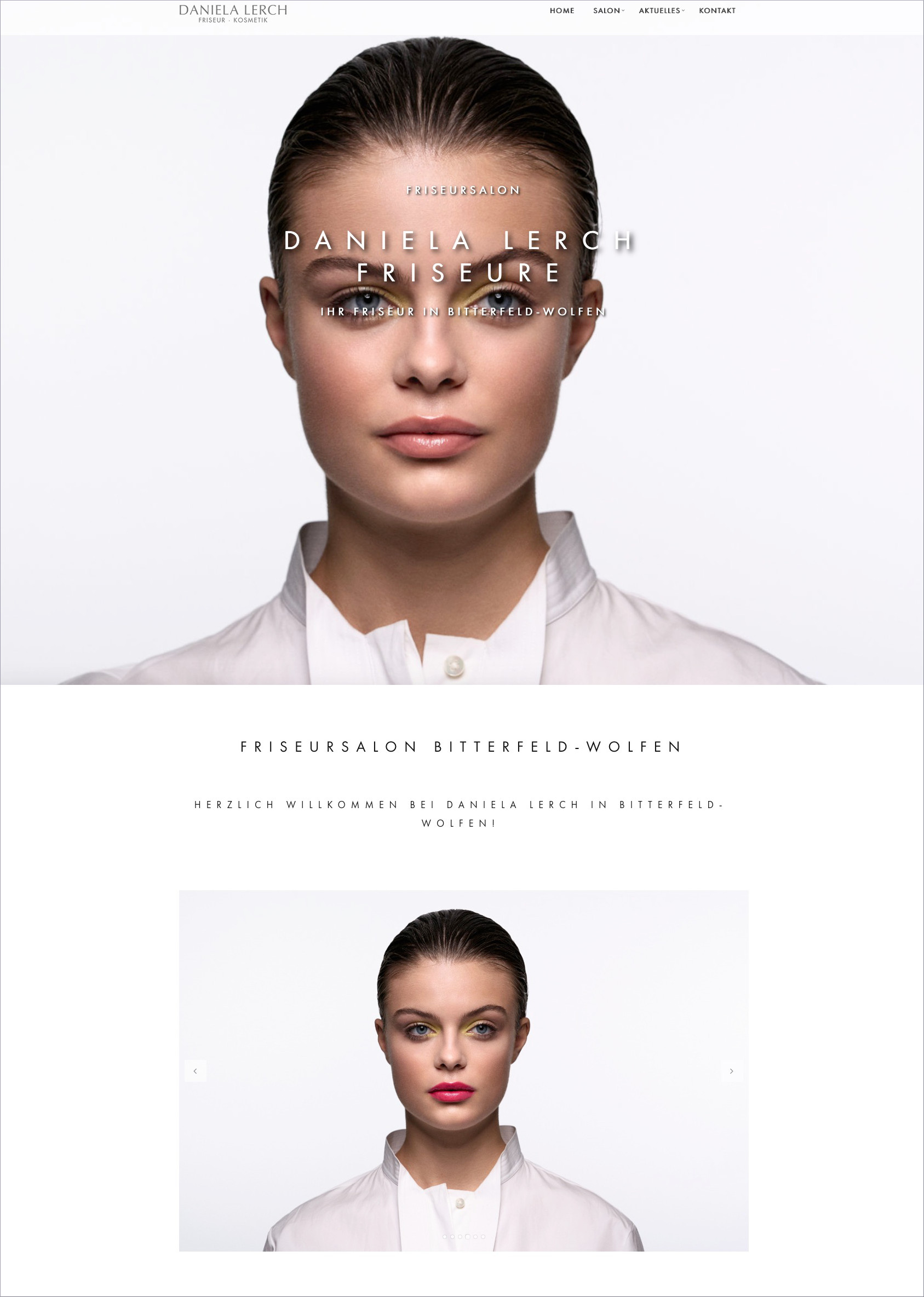 Screenshot der Website von Daniela Lerch