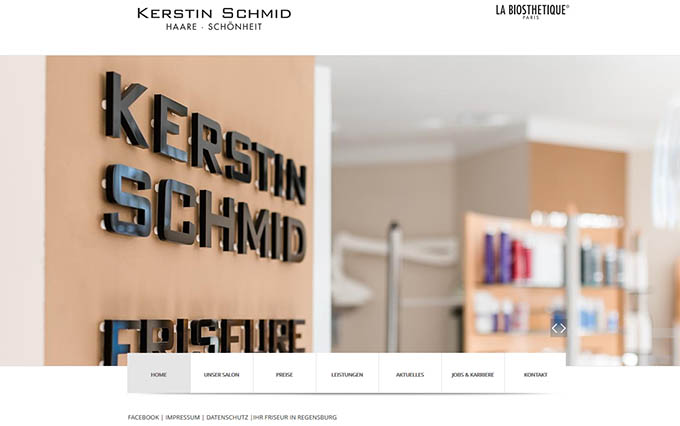 Screenshot der Website von Kerstin Gruber