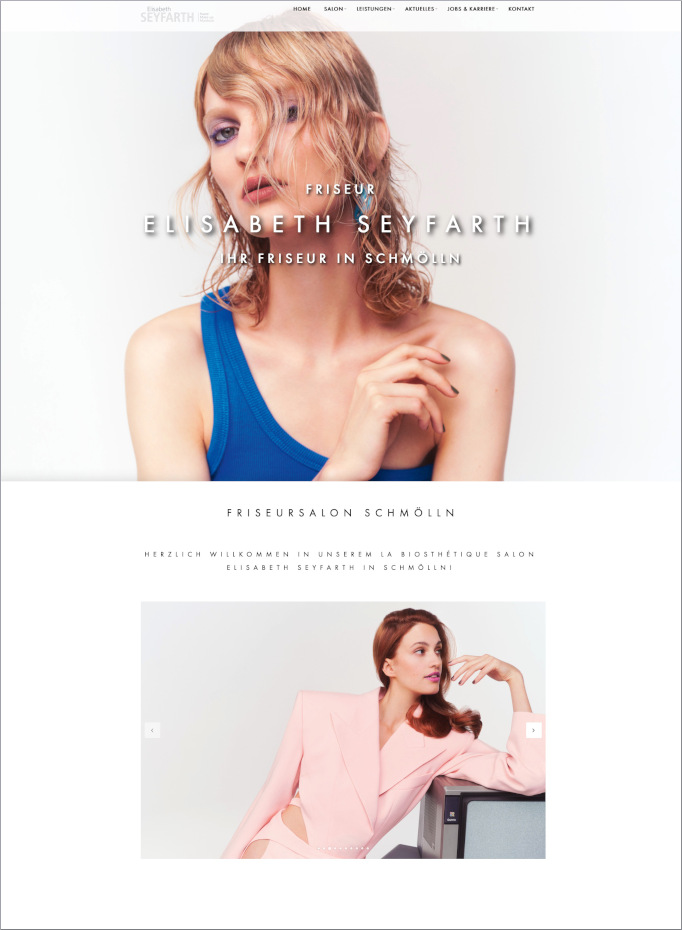 Screenshot der Website von Elisabeth Seyfarth