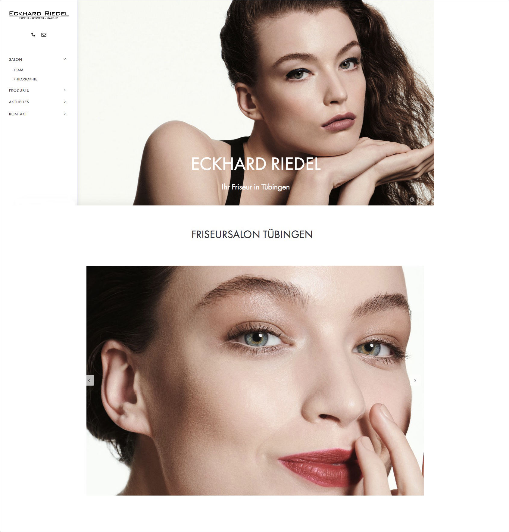 Screenshot der Website von Eckhard Riedel