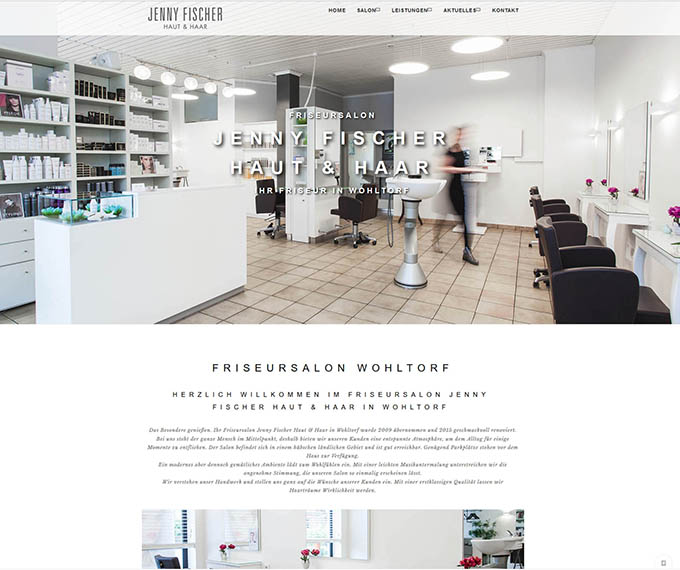 Screenshot der Website von Jenny Fischer